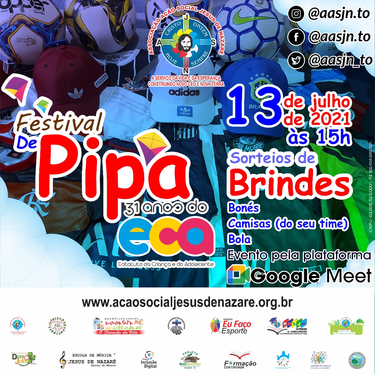 Você está visualizando atualmente AASJN realiza Festival de Pipa virtual