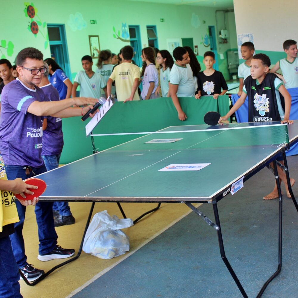 Torneio de Tênis de Mesa agita os intervalos do horário escolar na Escola João Paulo II