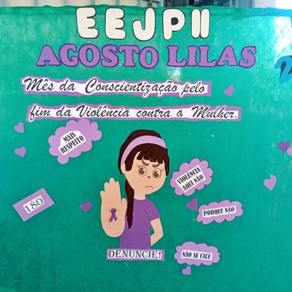 Agosto Lilás pela denúncia e proteção da mulher